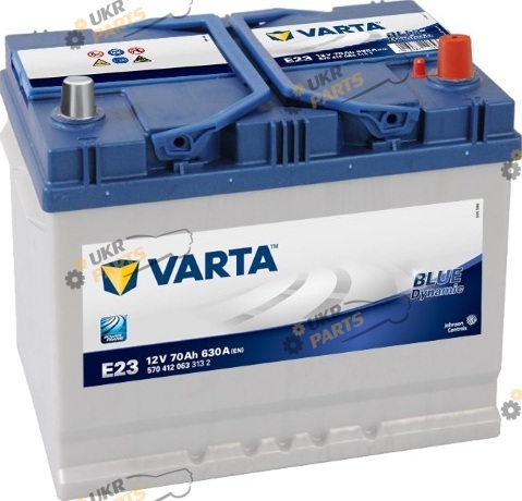 Автомобильный аккумулятор Varta Blue Dynamic Ев (-/+) ASIA E23 70 Ач (570412063)