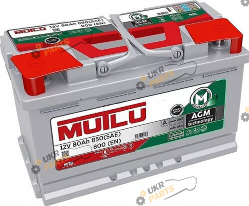 Автомобильный аккумулятор Mutlu AGM JR+ 850A 80 Ач (AGM.L4.80.080.A)