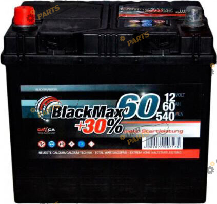 Автомобильный аккумулятор BlackMax 6СТ-60 Аз 60 Ач (B4025)