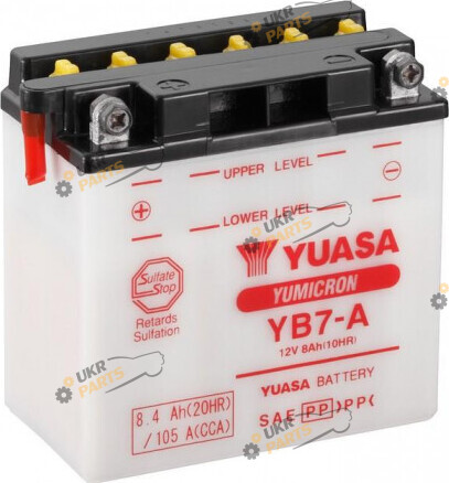 Мотоциклетный аккумулятор Yuasa МОТО YuMicron Battery 8.4 Ач (YB7-A)