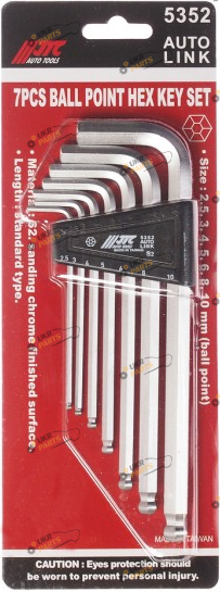 Набор шестигранников JTC с шаром 7 шт (5352 JTC)