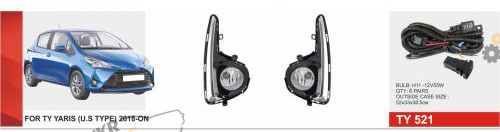 Фара противотуманная DLAA 55 Вт Toyota Yaris 2014-17 (TY-521A)