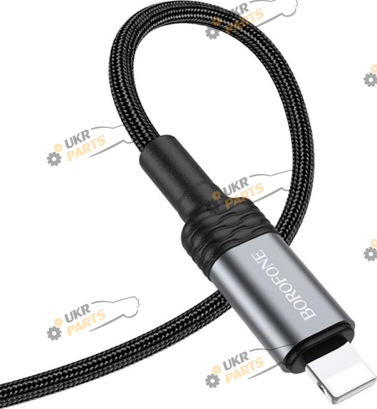 Кабель Borofone BU30 Lynk Black USB/Lightning 2.4 А (BU30LB)