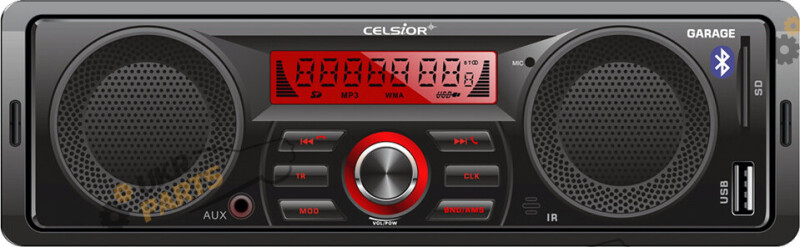 Бездисковая автомагнитола Celsior GARAGE с встроенными динамиками (47768)