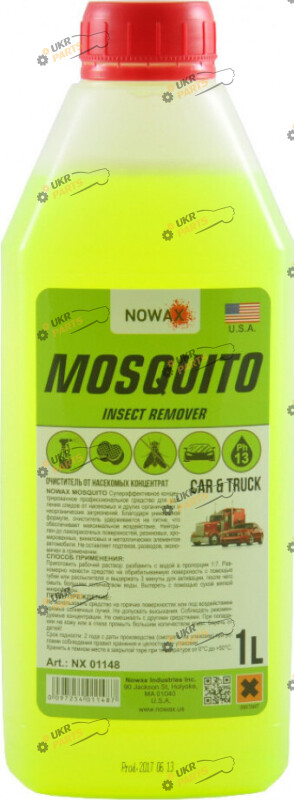 Очиститель для удаления пятен от насекомых NOWAX Mosquito 1 л ( NX01148)