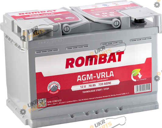 Автомобильный аккумулятор Rombat AGM 70 Ач (AGM70)