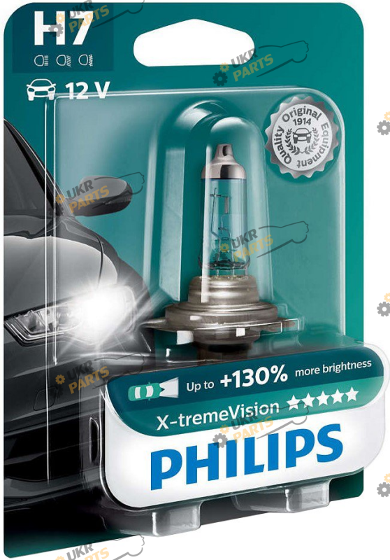 Галогеновая лампа Philips XVB1 12972 X-treme Vision SP (PX26d) H7 1 шт (12972XSV+B1)