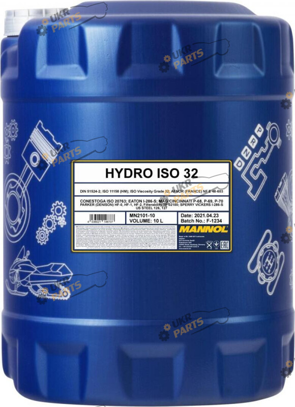 Масло гидравлическое Mannol Hydro ISO 32 10 л (2101)