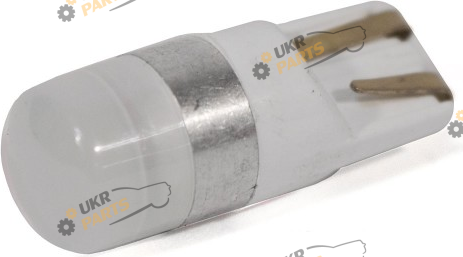 Лампочка StarLight T10 2 диода 2835 12V 0,5W WHITE / матовая линза / пластиковый цоколь / серый обод (29025056)