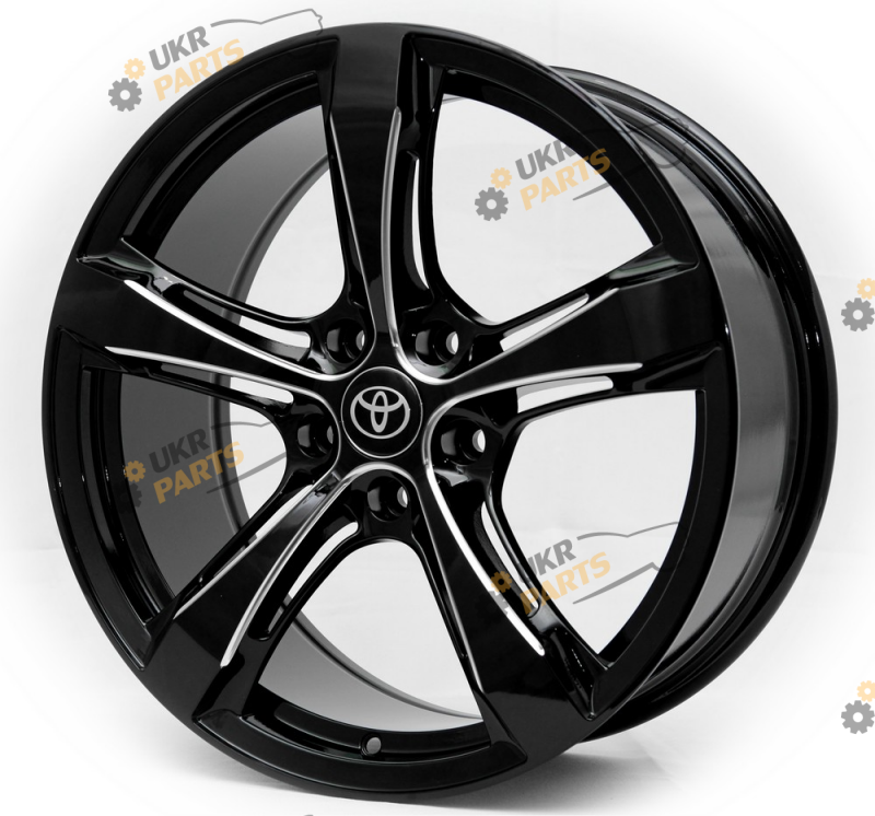 Литой диск Replica Toyota KS09 Gloss Black+Milling Spoke R18