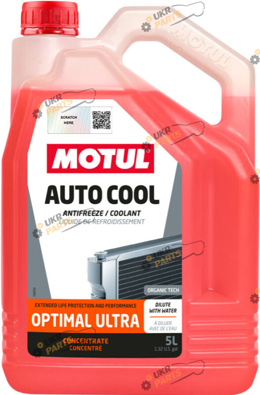Концентрат антифриза Motul Inugel Optimal Ultra G12+ оранжевый 5 л (101070)