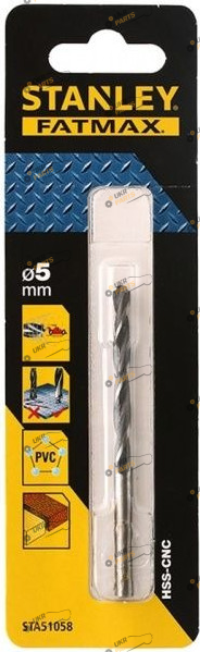 Сверло универсальное Stanley скоростное L=86/52 мм, 5 мм (STA51058-QZ)