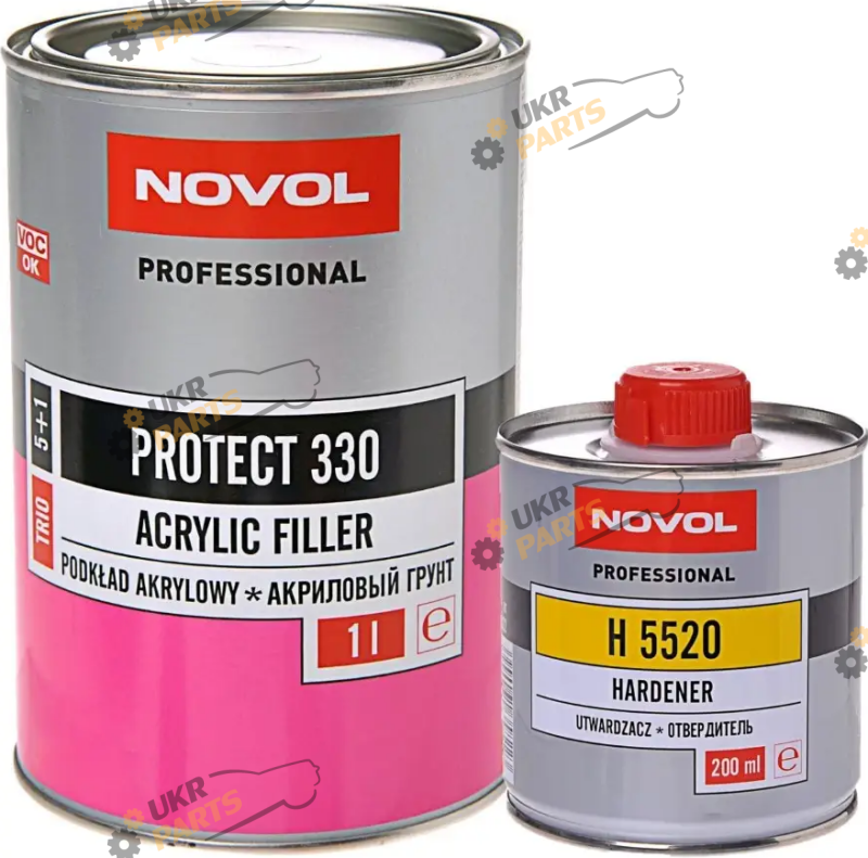 Грунтовка Novol акриловая Protect 330 5+1 черный 1 л (37341)