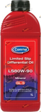 Масло трансмиссионное Comma Limited Slip GL-5 80W-90 1 л (LS80W901L)