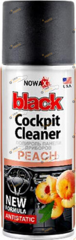 Полироль для торпеды NOWAX BLACK Cockpit Cleaner персик 0.45 л (NX00456)