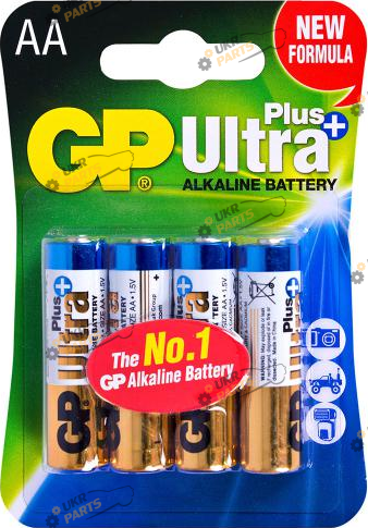Щелочная батарейка GP ULTRA PLUS ALKALINE 1.5V AA 4 шт. (4891199100246)