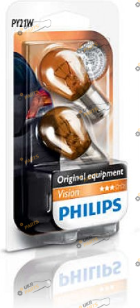 Лампочка Philips PY21W 12V 21W BAU15s (12496NAB2)