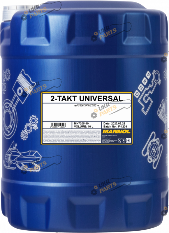 Моторное масло Mannol 2-takt universal 10 л (MN7205-10)