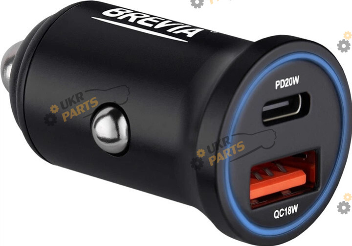 Зарядное устройство Brevia DualChargeLED 38W Type-C (46038CALB)