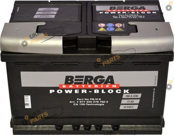 Автомобильный аккумулятор BERGA Power Block (-/+) 77 Ач (577400078)
