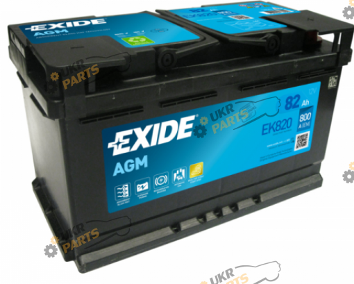 Автомобильный аккумулятор Exide Start-Stop AGM 82 Ач (EK820)