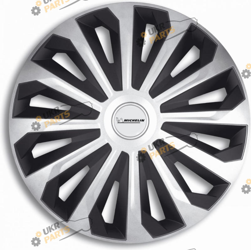 Комплект колпаков Michelin Cosmo Silver Black R16 универсальные (73742)
