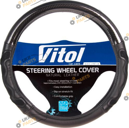 Чехол на руль Vitol M (37-39 см) черный (VLU-2003227 BK M)