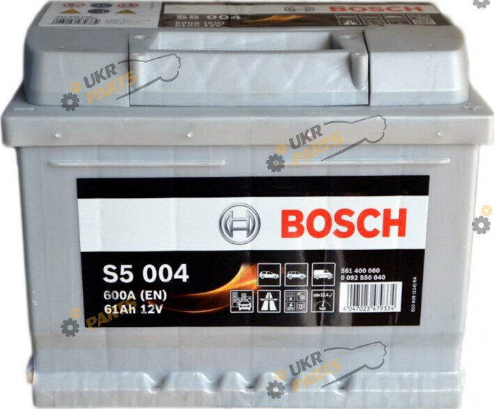 Автомобильный аккумулятор Bosch Ев (-/+) S5004 61 Ач (0092S50040)