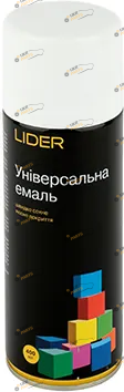 Аэрозольная краска LIDER 9010 белый 400 мл (9010-400 Белый)