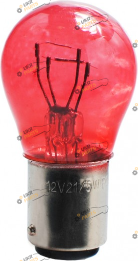 Лампочка Китай PR21/5W 12V RED BAY15D стальн.цоколь (1000320)