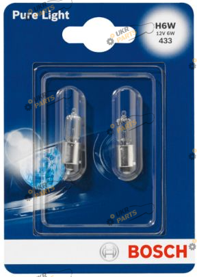 Лампочка габарита Bosch Pure Light H6W (1987301035)
