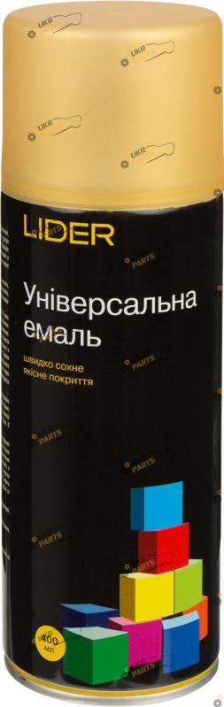 Аэрозольная краска LIDER золото 400 мл (Золотистая-400)