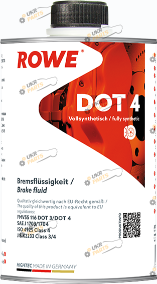 Тормозная жидкость Rowe DOT 3 HIGHTEC DOT 4 1 л (25109-0010-99)
