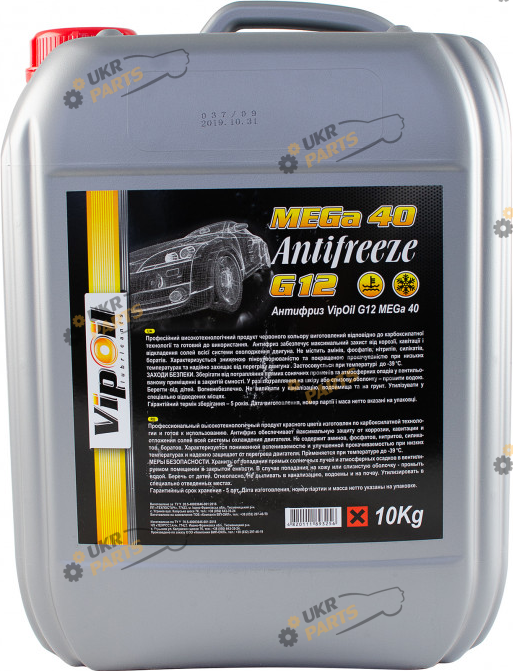 Антифриз Vipoil MEGA 40 G12 красный 10 л (701432)