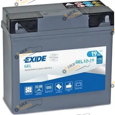 Мотоциклетный аккумулятор Exide 19 Ач (GEL12-19)