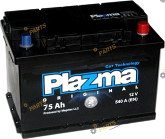 Автомобильный аккумулятор Plazma Original 6СТ-75 Euro 540 А 75 Ач (575 62 04)