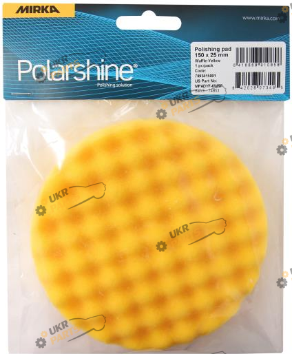 Круг для полировки кузова Mirka Polarshine вафля-желтый (7993415001)