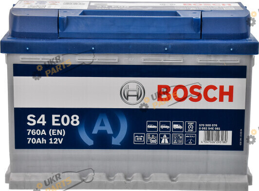 Автомобильный аккумулятор Bosch S4 EFB 70 Ач (0092S4E081)