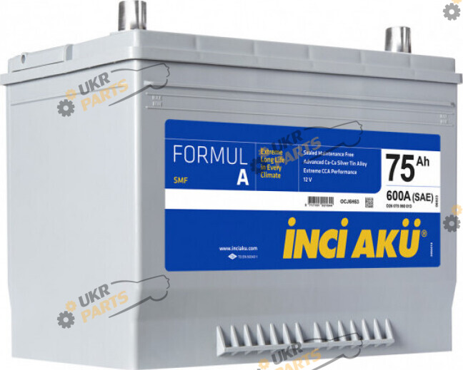 Автомобильный аккумулятор INCI AKU Asia 600 A (L+) 75 Ач (D26 075 060 117)