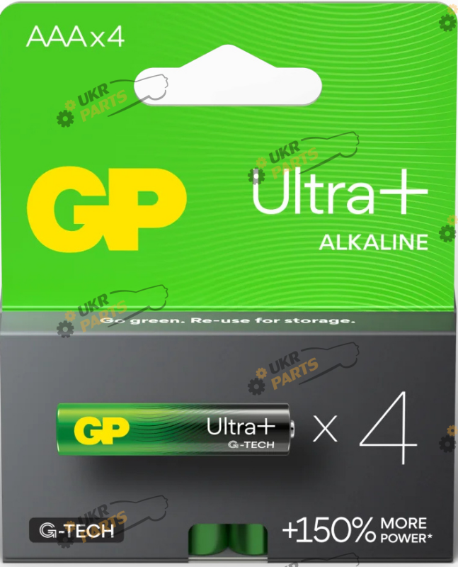 Батарейка GP Ultra Plus G-Tech блистер ААA 4 шт. (24AUP21-SB4)