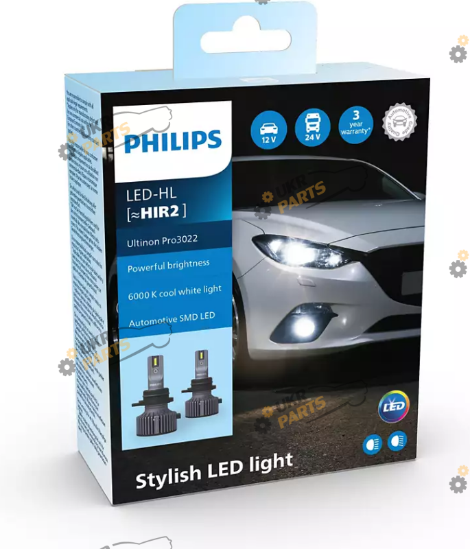 LED лампа Philips Ultinon Pro3022 HL +100% HIR2 20 Вт (11012U3022X2)