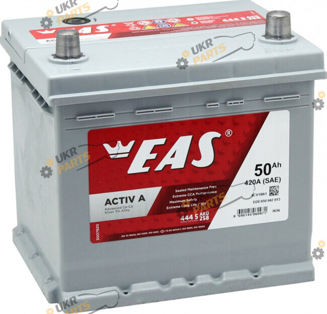Автомобильный аккумулятор EAS ActivA Asia D20 420A SMF R+ 50 Ач (8690145060971)