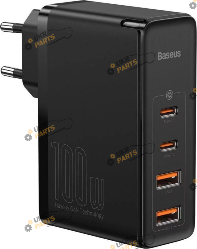Зарядное устройство Baseus GaN2 Pro Quick Charger 2C+2U 100W EU Black USB/Type-C 3 А (CCGAN2P-L01)
