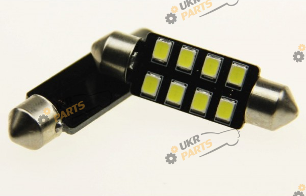 Лампочка салона AllLight T11 8 диодов SMD2835 S8.5 41mm 12V White (29067610)