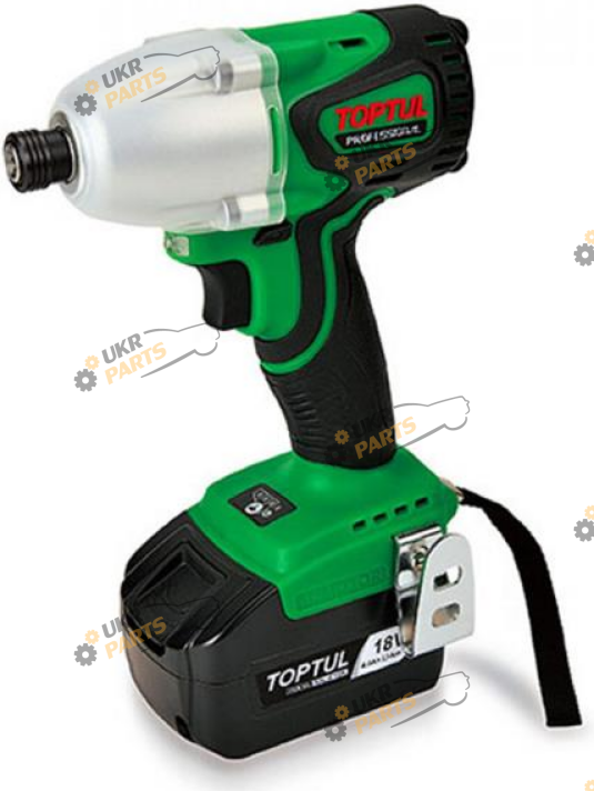 Аккумуляторный шуруповерт Toptul 18V 4.0Ah 140-366Nm 0-3200об/хв 140 - 336 Нм (KPB-0837E)
