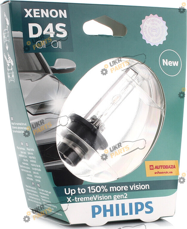 лампа Ксенон Philips X-treme Vision gen2 XV2 S1 +150% D4S 4800 K (42402 )