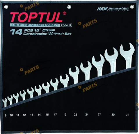 Набор комбинированных ключей Toptul 8 мм Hi-Performance 14 шт (GPAX1401)
