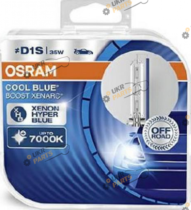 лампа Ксенон Osram COOL BLUE BOOST 2шт. D1S 7000 К (28750)