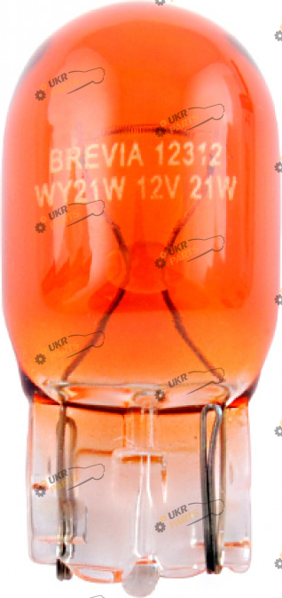 Лампочка поворота Brevia WY21W 12V 21W WX3x16d AMBER CP HALOGEN (12312C)