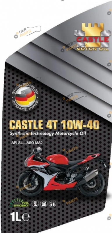 Моторное масло Castle 4T 10W-40 1 л (4T 10W40)